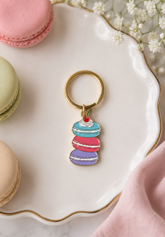 Macaron Enamel Keychain