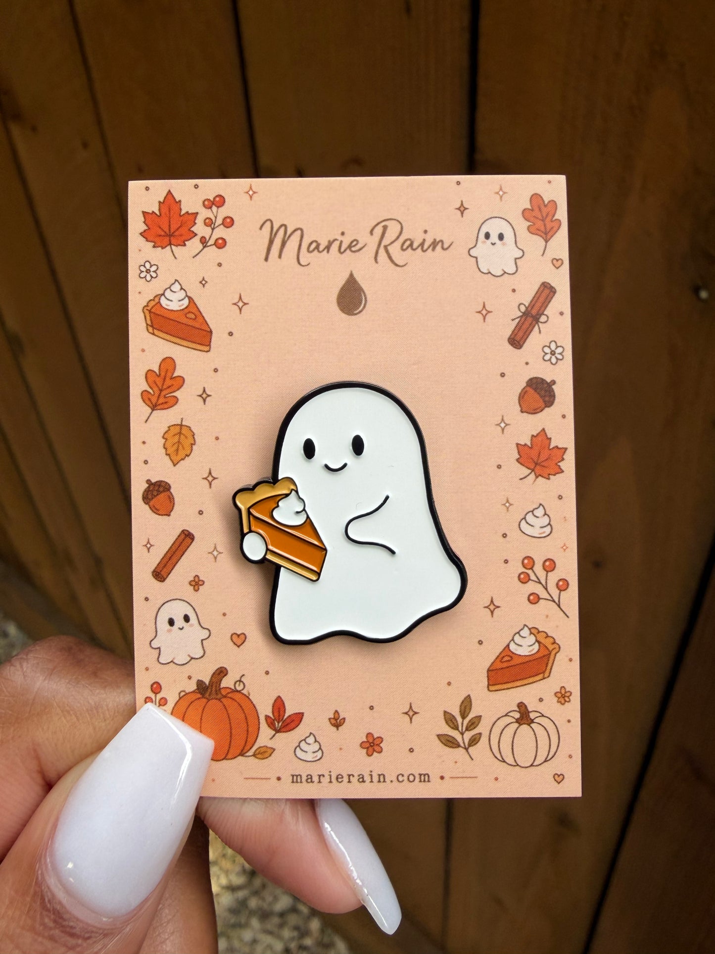 Pumpkin Pie Ghost Pin