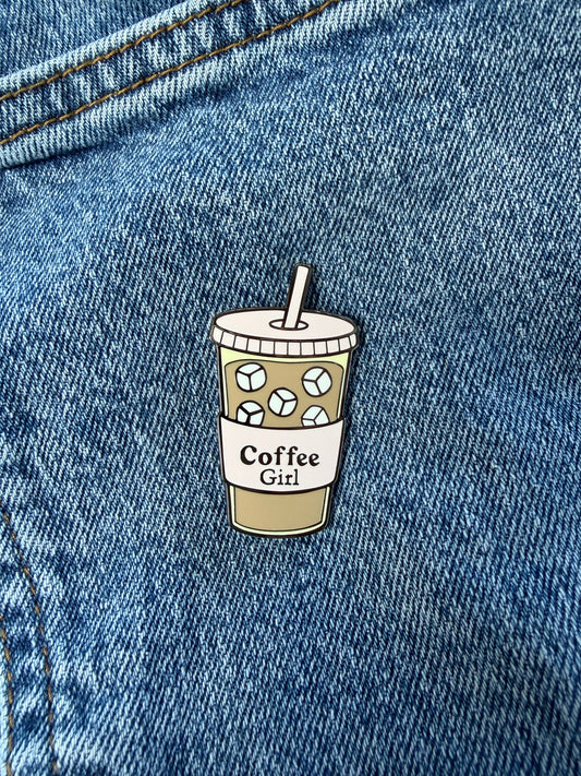 Pink Iced Coffee Enamel Pin