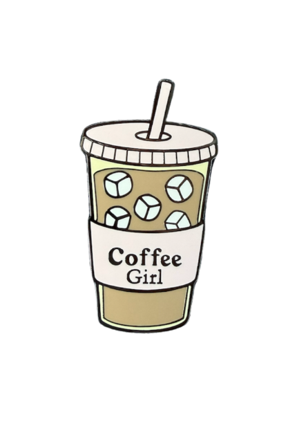 Pink Iced Coffee Enamel Pin