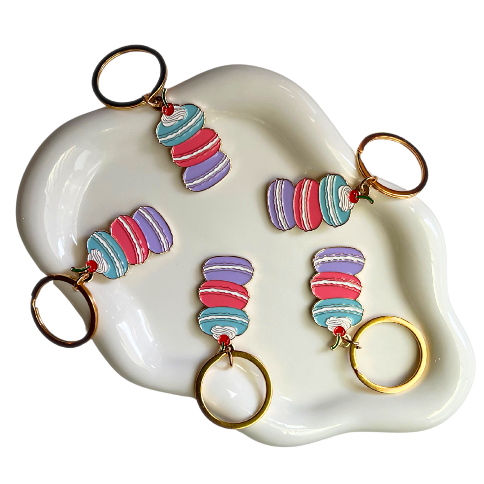 Macaron Enamel Keychain