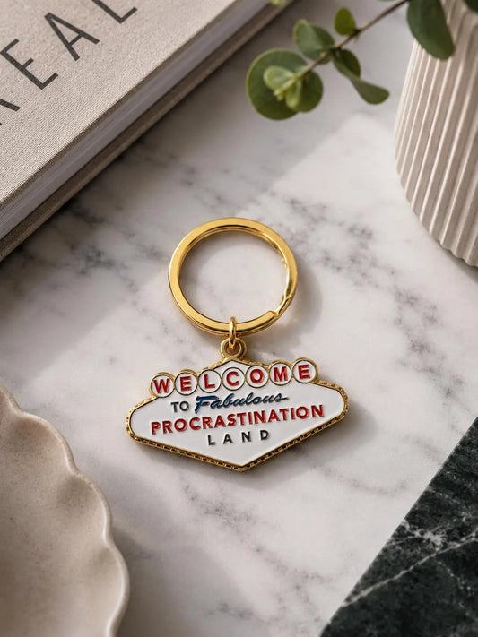 Las Vegas Procrastination Land Keychain